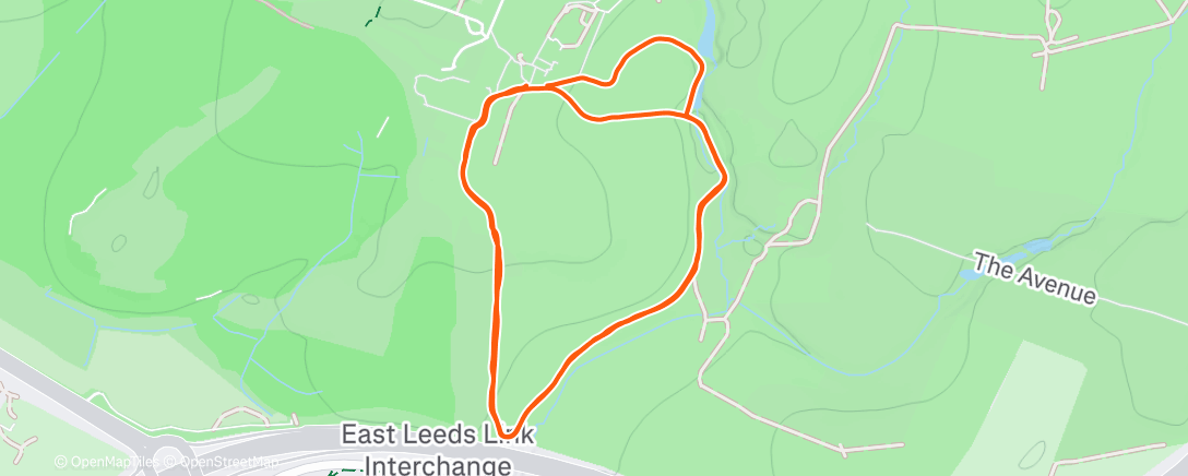 Map of the activity, Parkrun/Temple Newsam