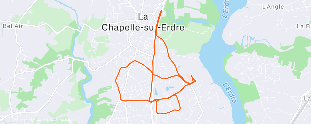 Map of the activity, 40' EF + 20'@EM + 10' EF