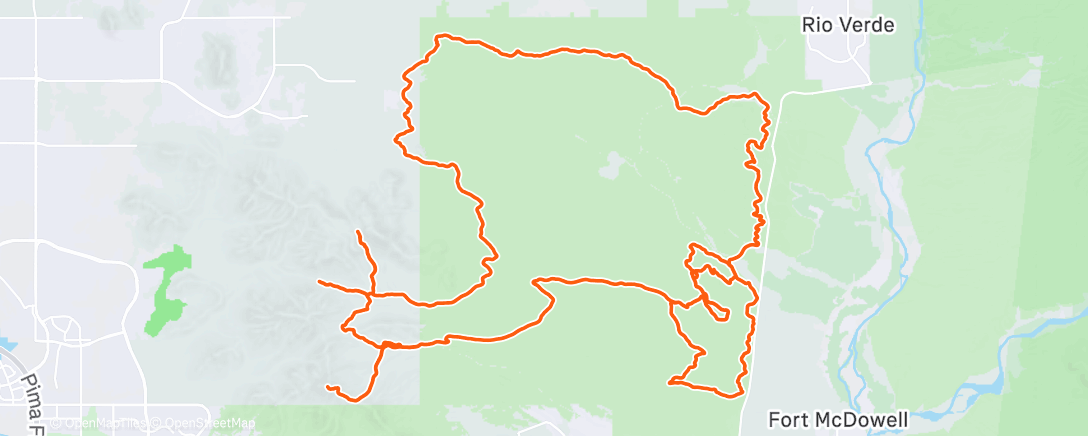 Map of the activity, mcdowell mountain frenzy 50 miler 🥇