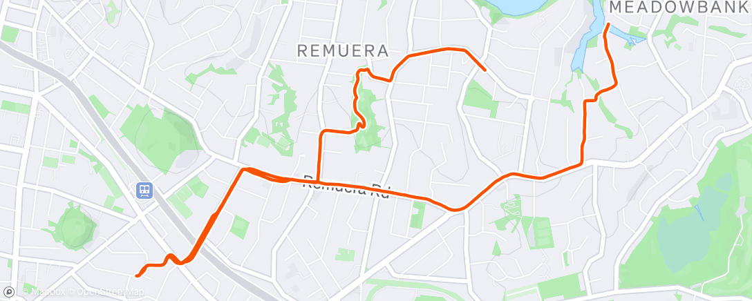 Map of the activity, Afternoon Run