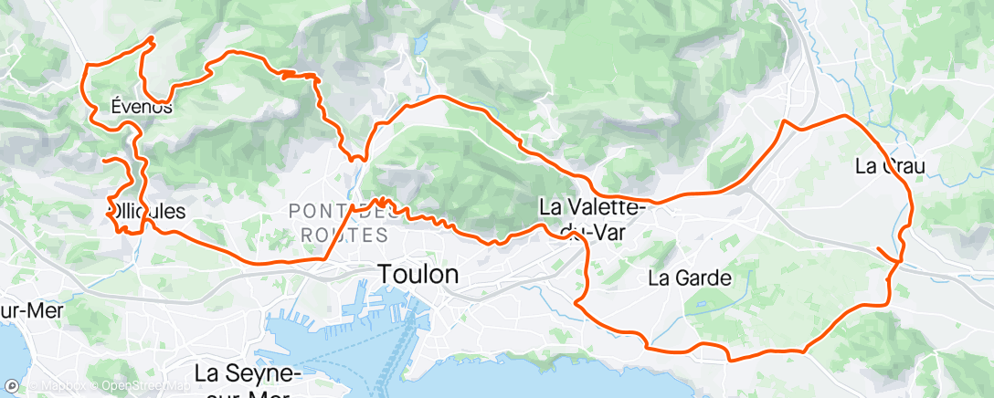 Map of the activity, Sortie vélo, un petit détour pour aller chercher le pain à la Diligence ! 😄