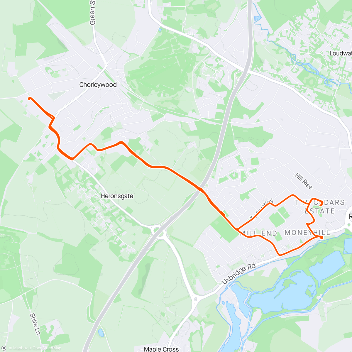 Map of the activity, Commuting