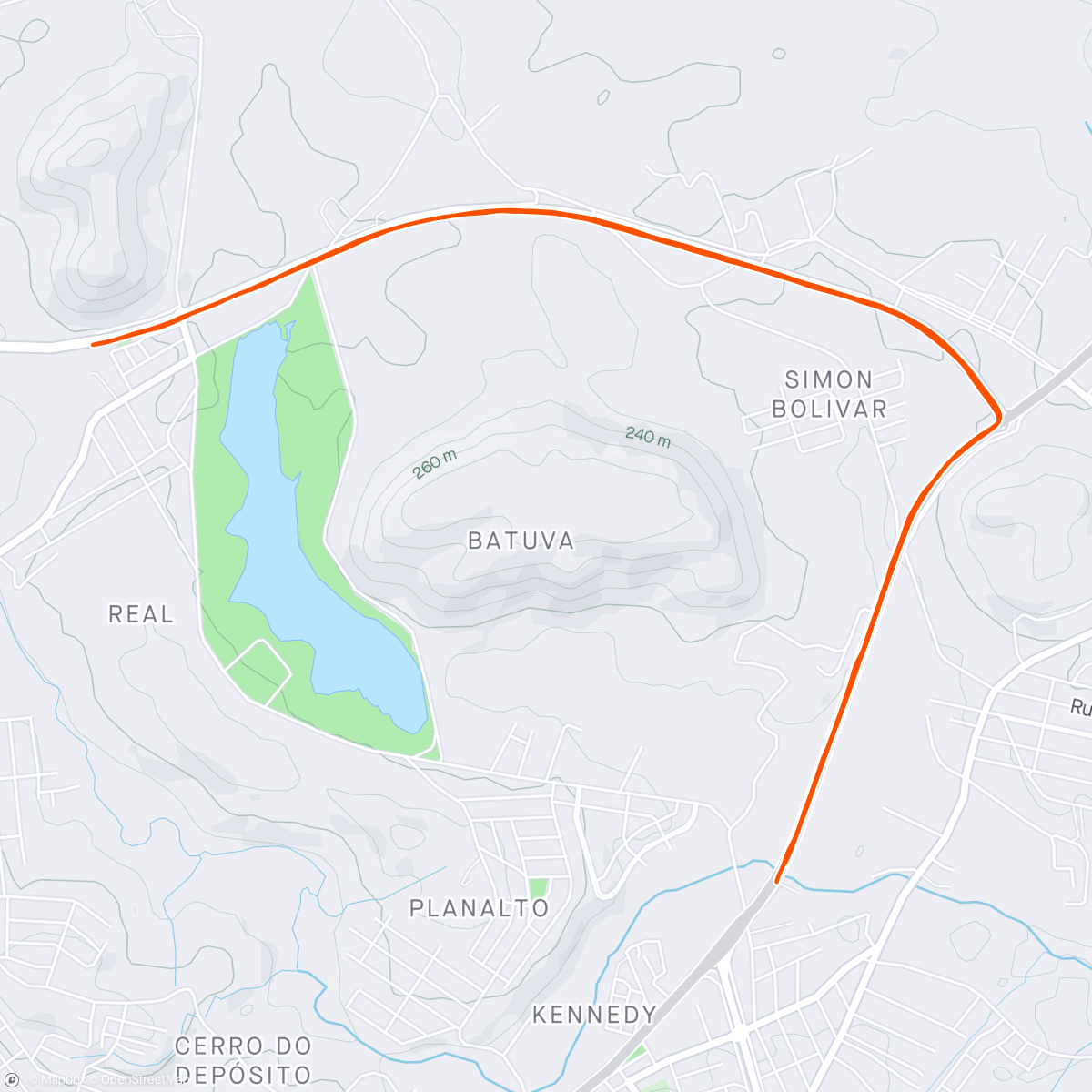 Map of the activity, Evening Run ⛩️🥷