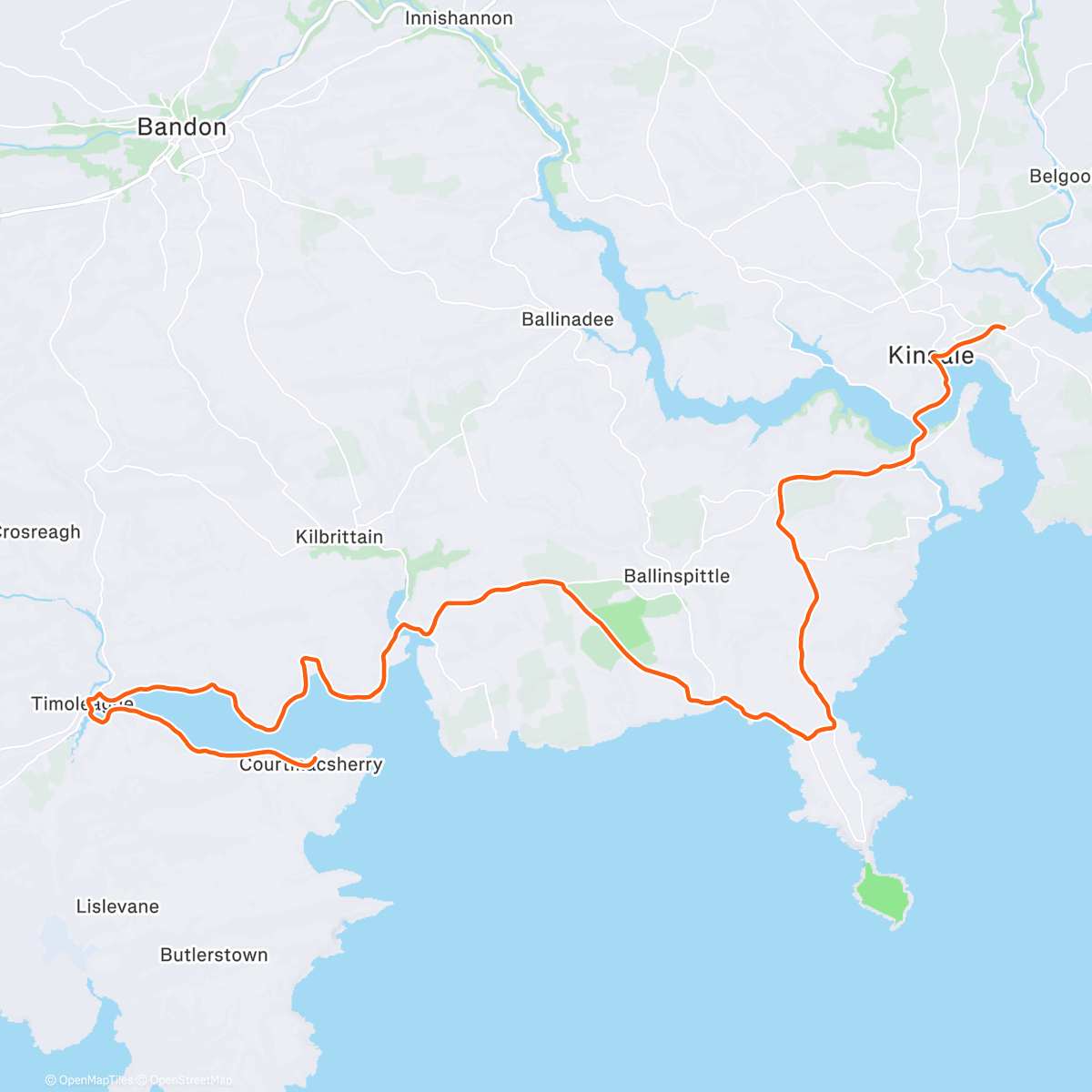 Map of the activity, ROUVY - Kinsale | Courtmacsherry | Ireland