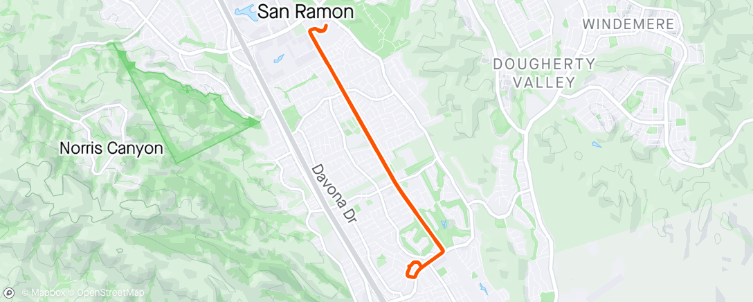 Map of the activity, Morning Run