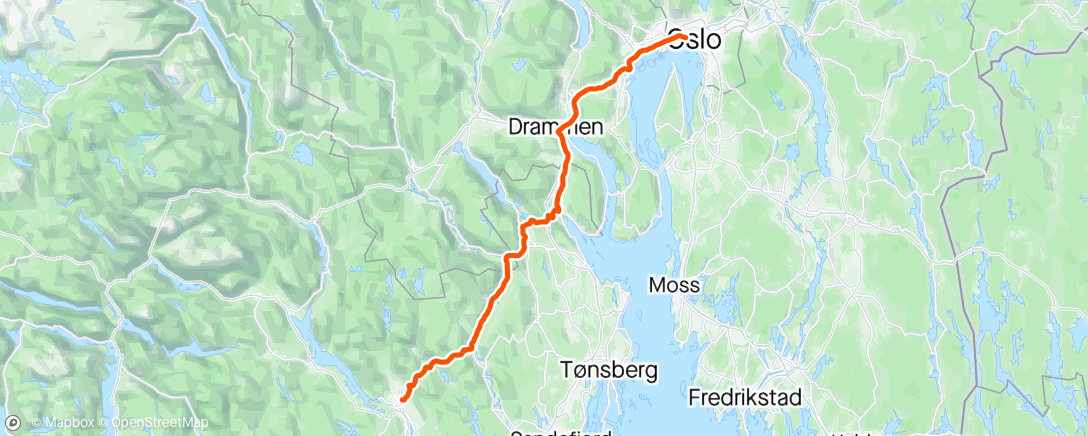 Map of the activity, Skien- Oslo and 30-30 in Vindfjell