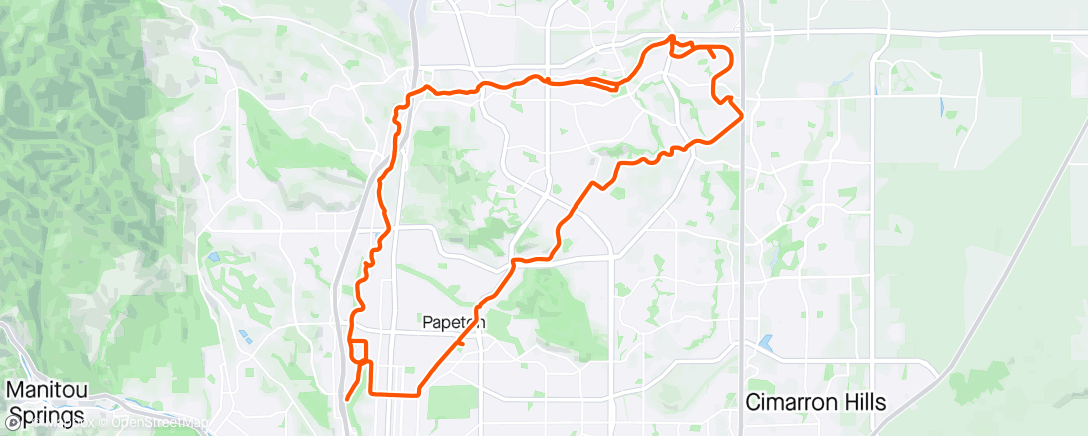Map of the activity, CSCC Ride