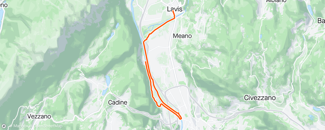 Map of the activity, GPS scarico