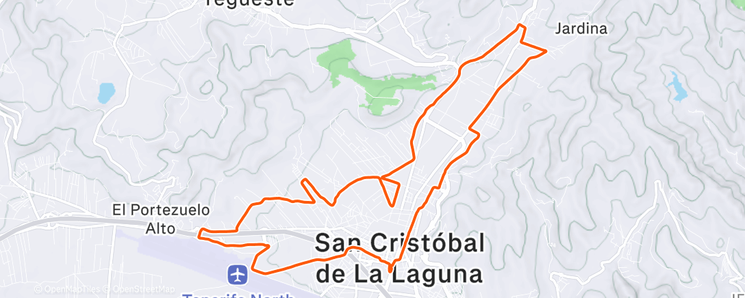 Map of the activity, Carrera de tarde