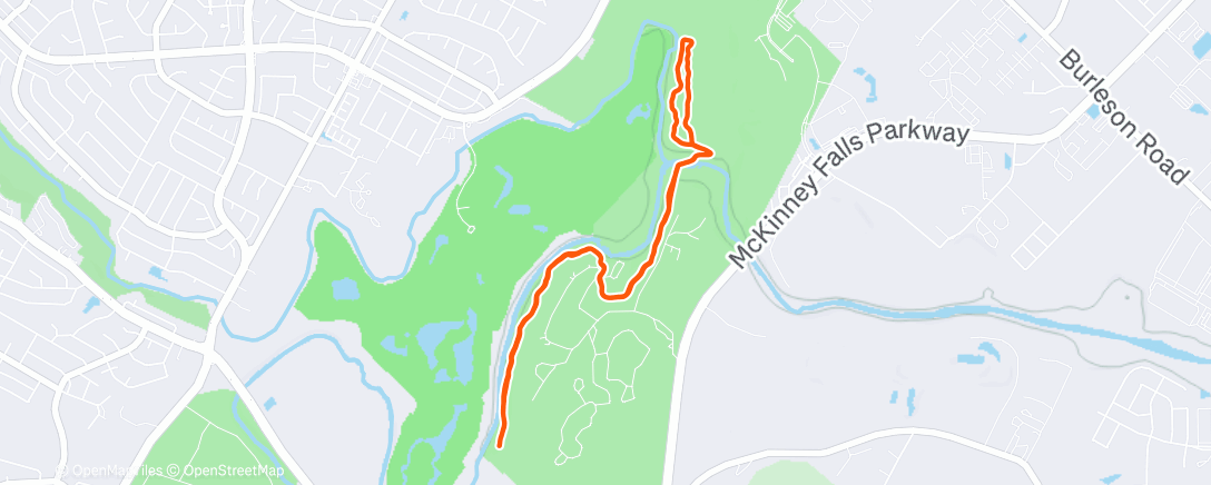 Map of the activity, Morning Run