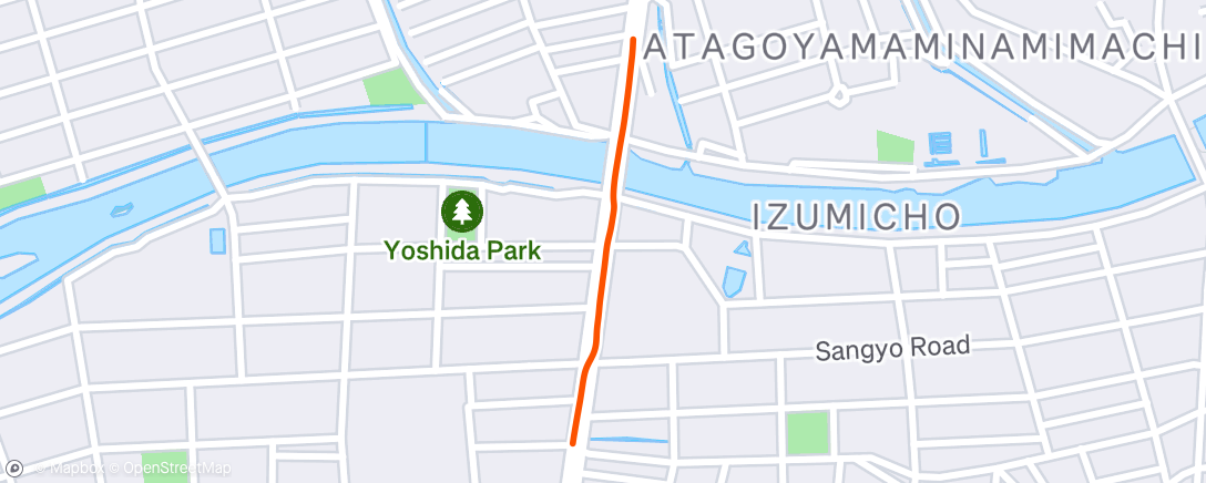 Map of the activity, 午後のランニング