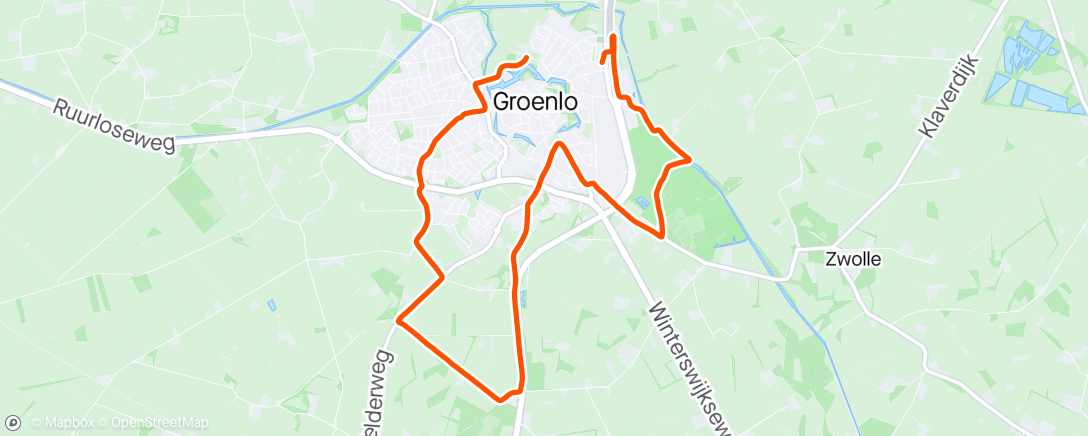 Map of the activity, After work run