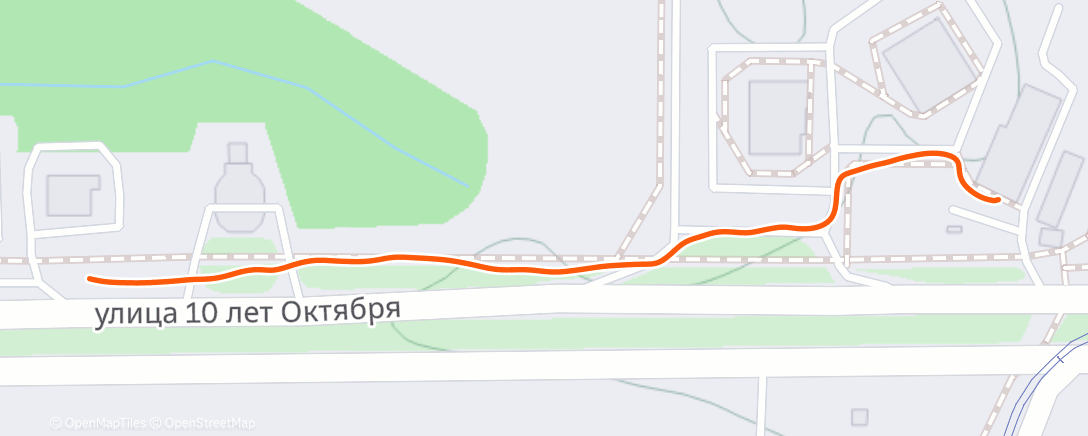 Map of the activity, Вечерняя прогулка