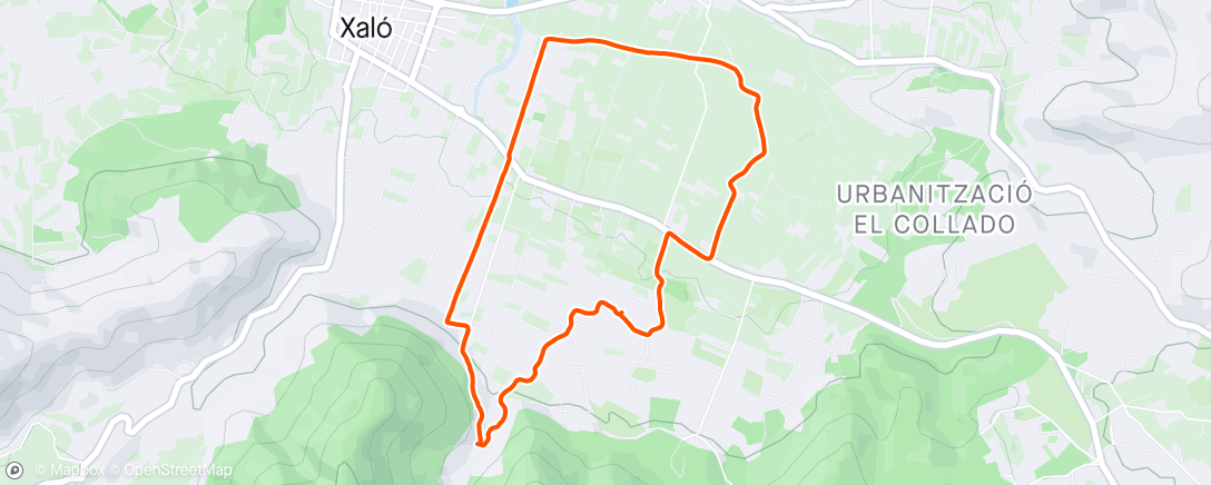 Map of the activity, Last walk with our Spanish dogs