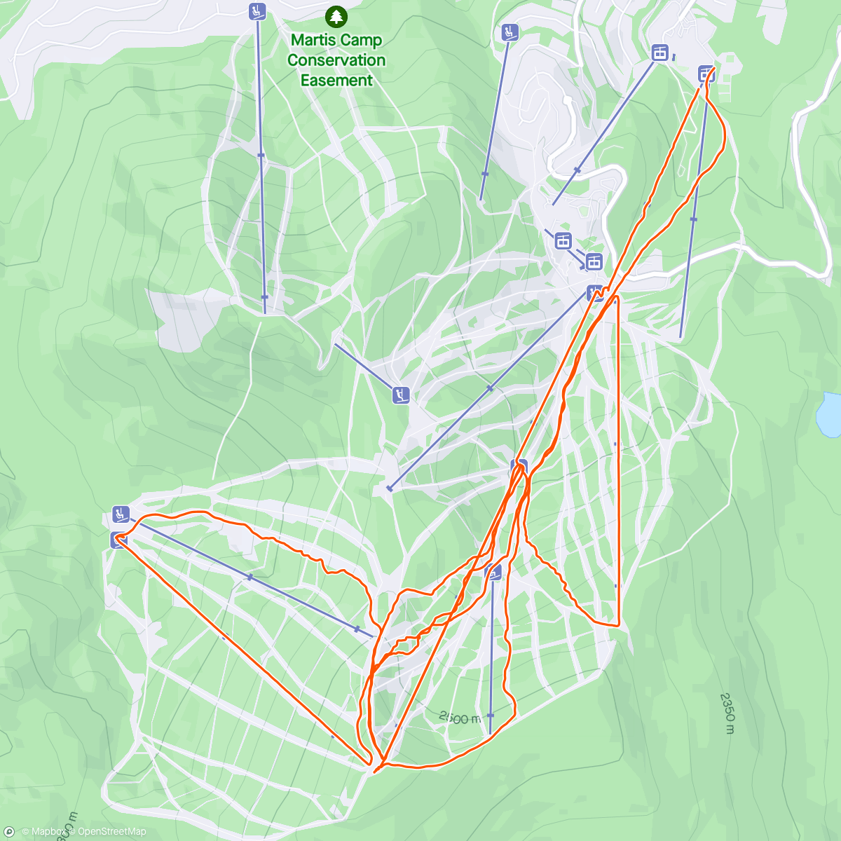 Mapa da atividade, Lunch Snowboard