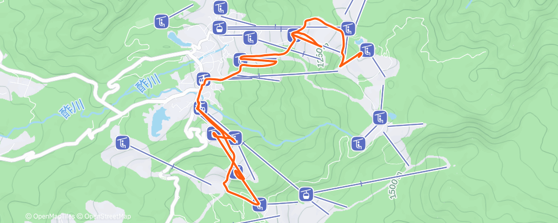 Map of the activity, Morning Snowboard