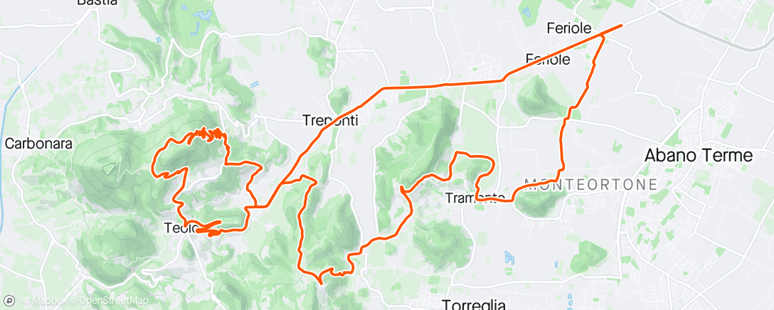 Map of the activity, Giro pomeridiano