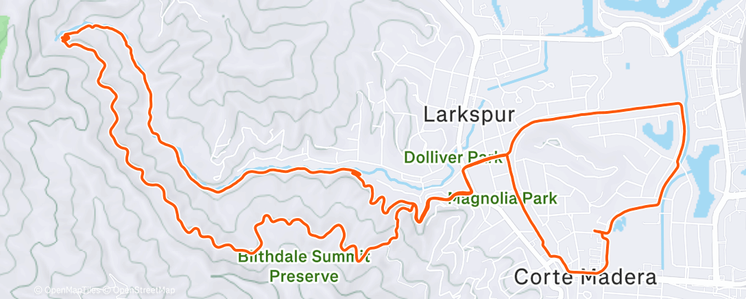 Map of the activity, Morning Trail Run