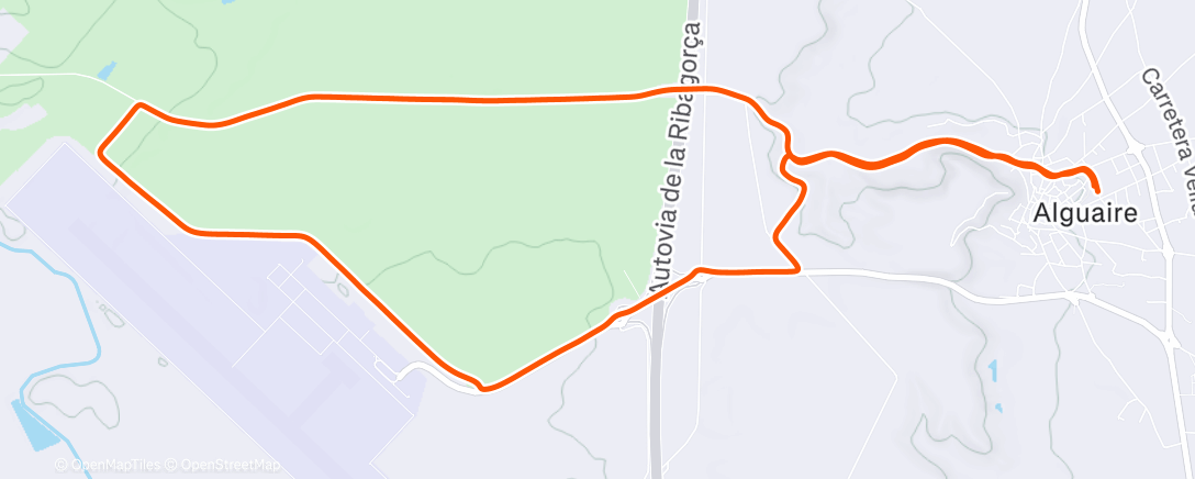 Map of the activity, Carrera de mañana