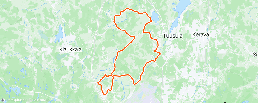 Map of the activity, 66. Hyrylän Ajot