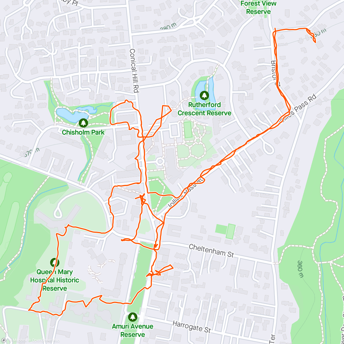 Map of the activity, Hanmer Springs noodle around town.