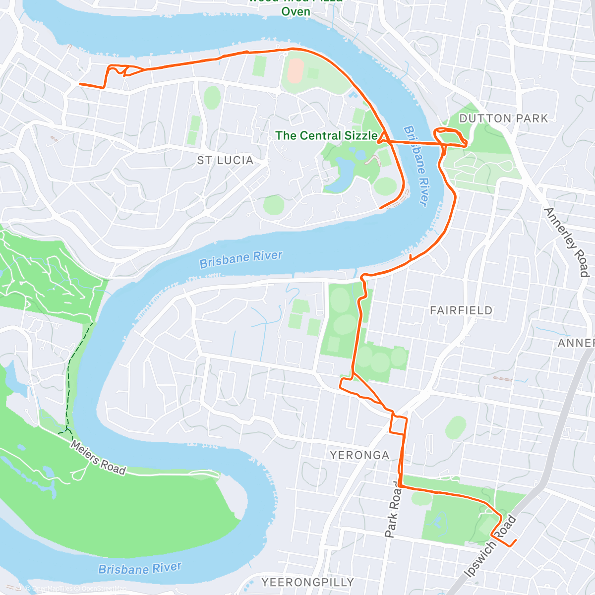 Map of the activity, Morning Run