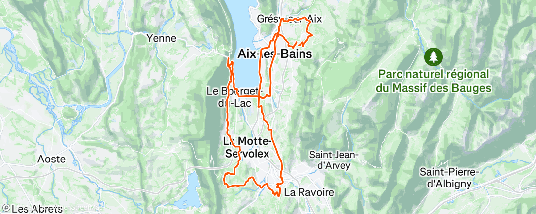 Map of the activity, Morning Ride