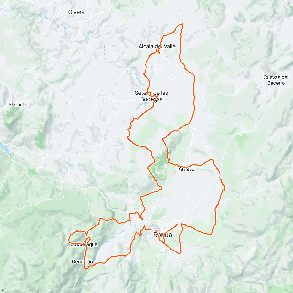 Map of the activity, 101 kms La Legión