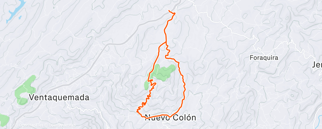 Map of the activity, Vuelta ciclista a la hora del almuerzo