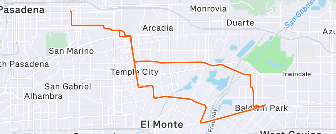 Map of the activity, Morning Ride