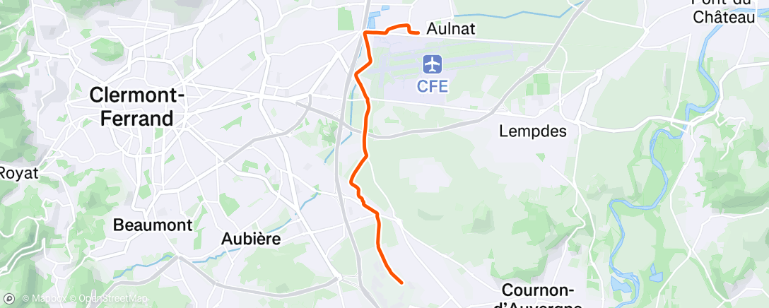Map of the activity, Sortie vélo dans l'après-midi