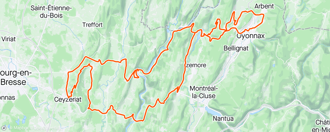 Map of the activity, Arbent - Bourg - Arbent