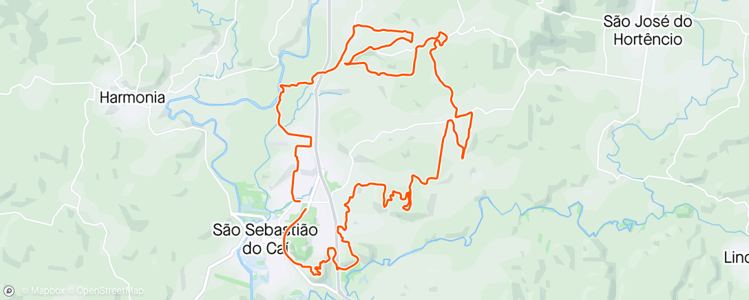 Map of the activity, Caí da Bike 3ª colocado Eleite