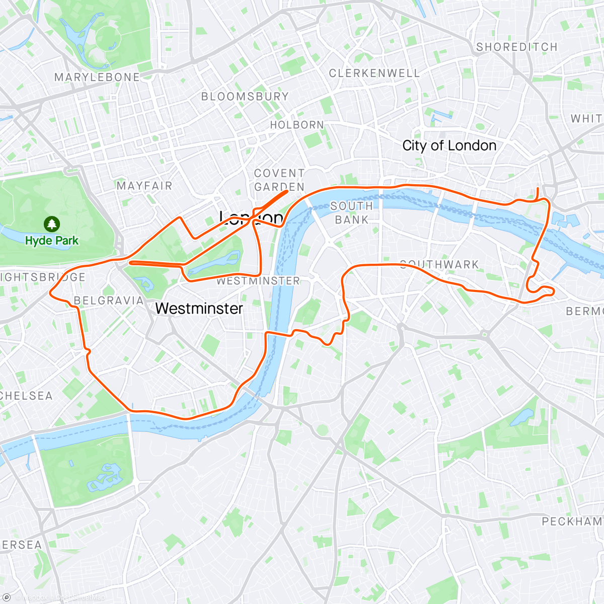 Map of the activity, Zwift - TTT: 5 Years of the WTRL Team Time Trial - Zone 21 (FRAPPE) on Greatest London Flat in London