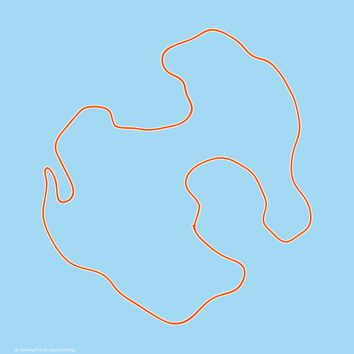 Map of the activity, Zwift - Volcano Circuit in Watopia