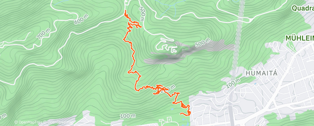 Map of the activity, Carrera de tarde