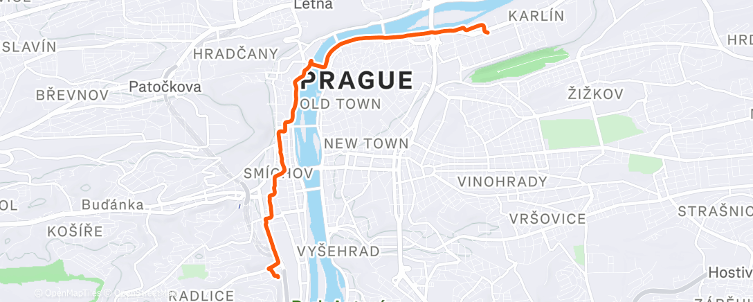 Карта физической активности (Afternoon Run)