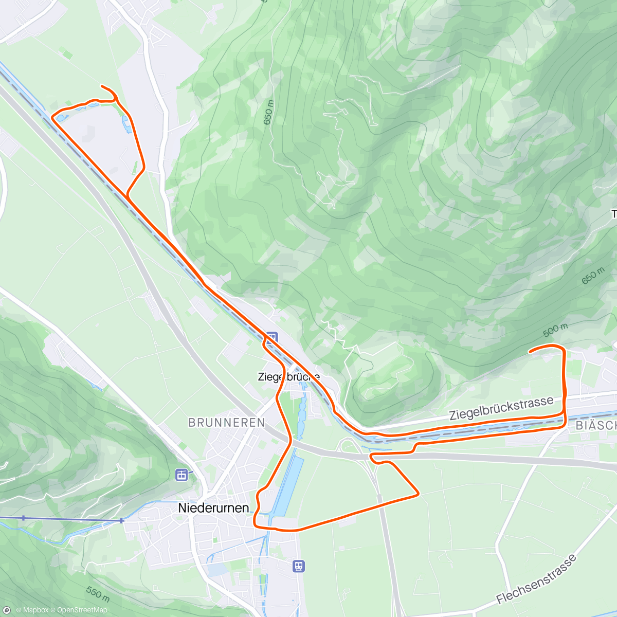 Map of the activity, Abendlauf 😊