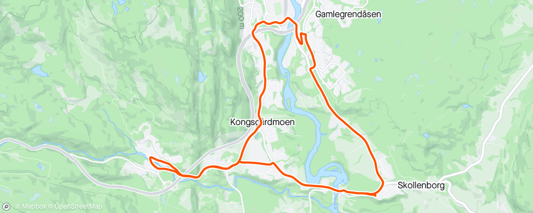 Mapa de la actividad, Søndagsjogg ☀️😎