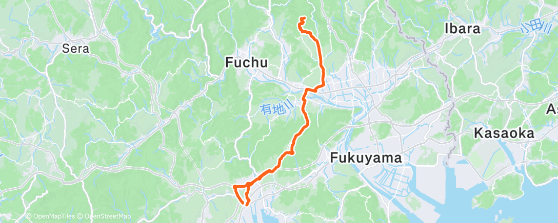 Map of the activity, 朝のライド