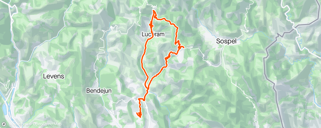Map of the activity, Sortie vélo dans l'après-midi dans l'arrière pays niçois