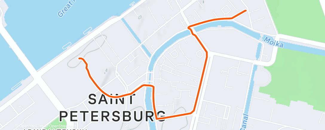 Map of the activity, В Эрмитаж через Савив (норм) и Сивил (не оч) 🚶