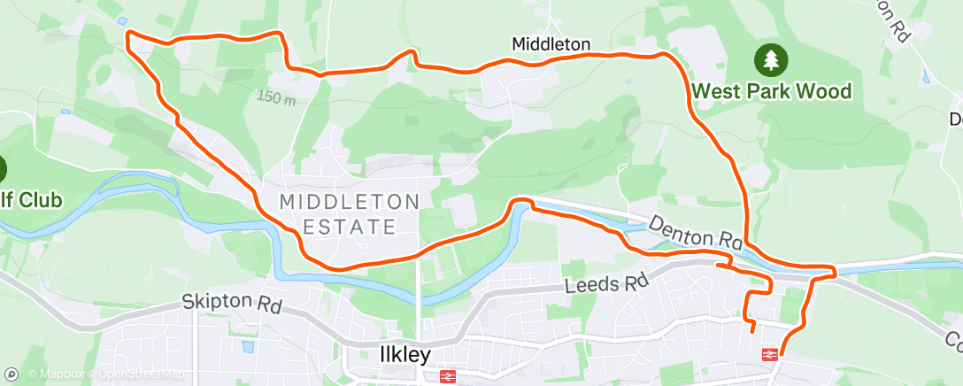 Map of the activity, Evening Run