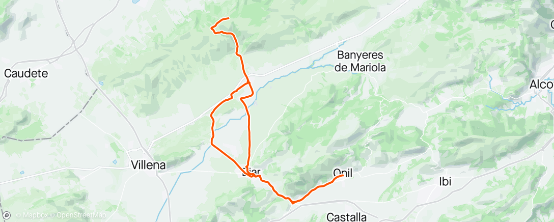 Map of the activity, Bicicleta por la mañana