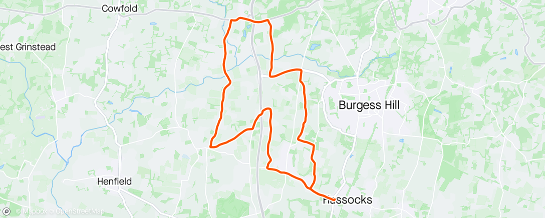 Map of the activity, First proper bike ride in 5 months