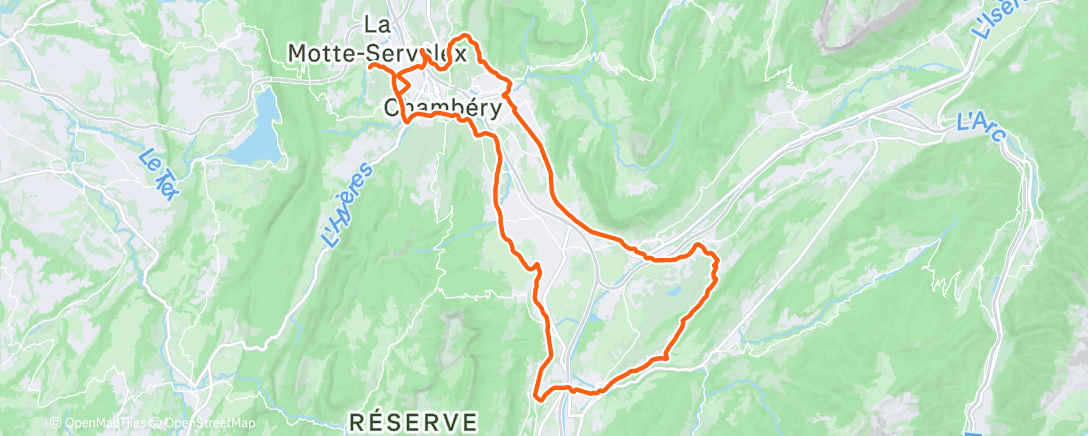 Mapa da atividade, Morning Ride