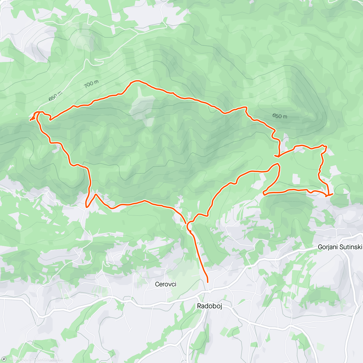 Mappa dell'attività Strahinjčica