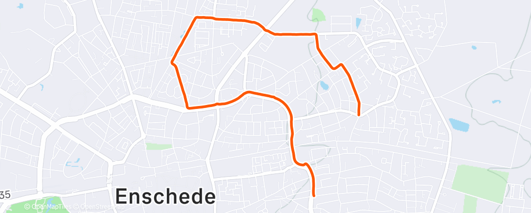Map of the activity, Morning Run
