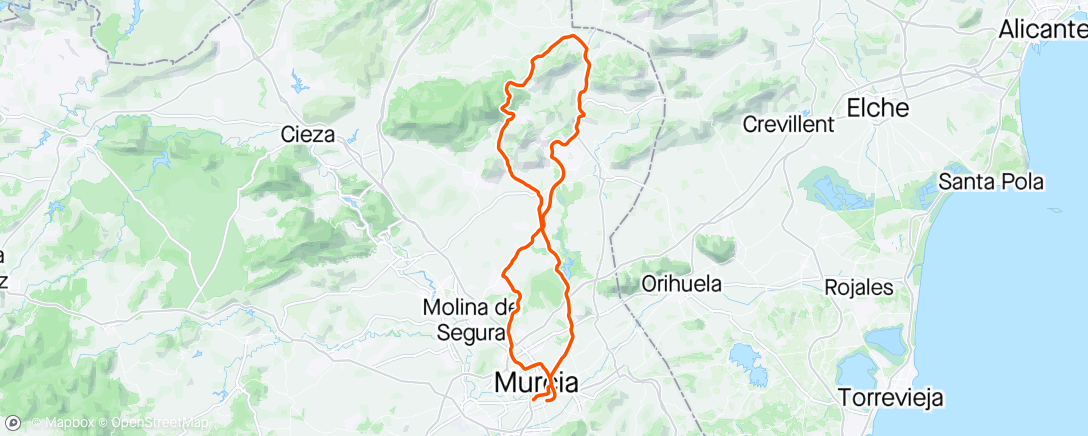 Map of the activity, Sierra de la pila, CC Moto5