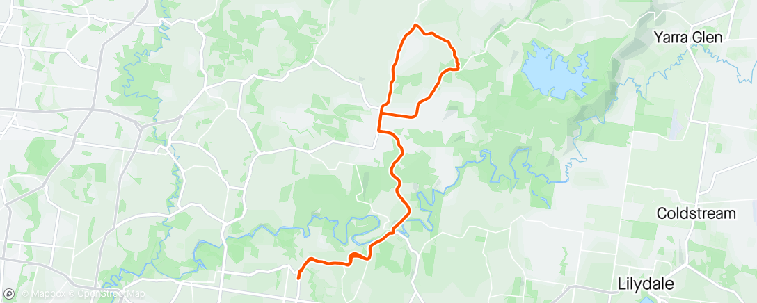 Map of the activity, Friday- Late morning ride